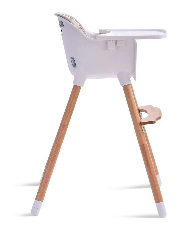 Amelia 2-in-1 Timber Highchair in Beige image 4