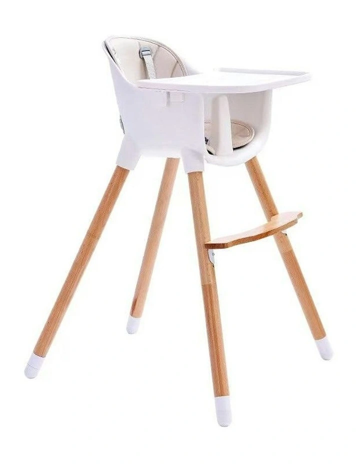 Amelia 2-in-1 Timber Highchair in Beige image 6