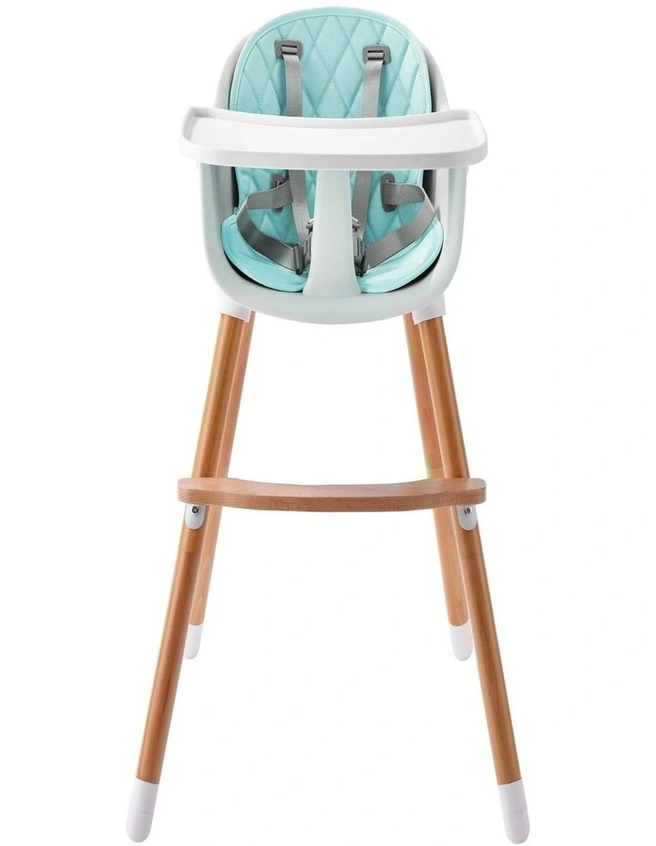 Amelia 2-in-1 Timber Highchair in Blue image 2
