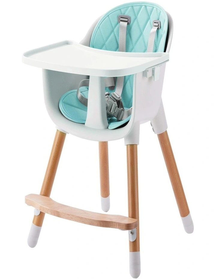 Amelia 2-in-1 Timber Highchair in Blue image 4