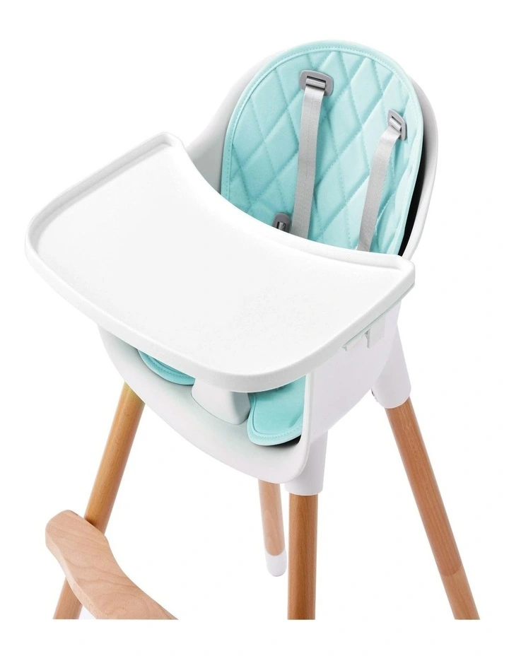 Amelia 2-in-1 Timber Highchair in Blue image 6