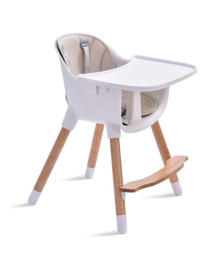Amelia 2-in-1 Timber Highchair in Grey image 3