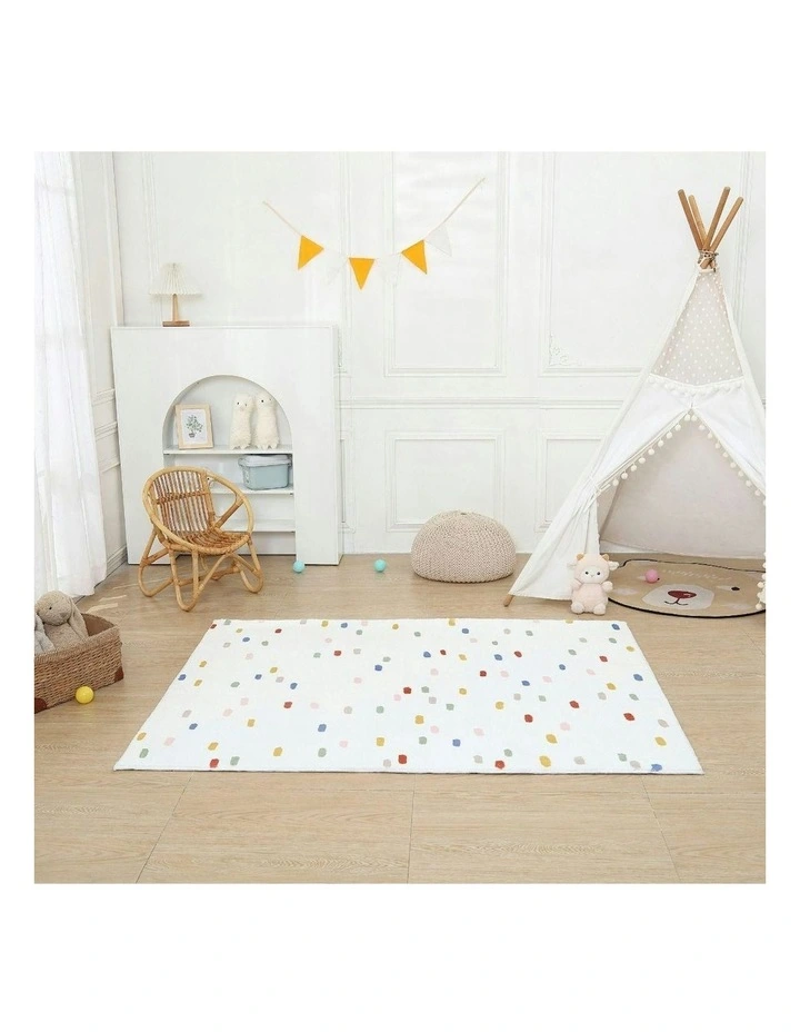 Pretty Dot Rug in Multi image 3