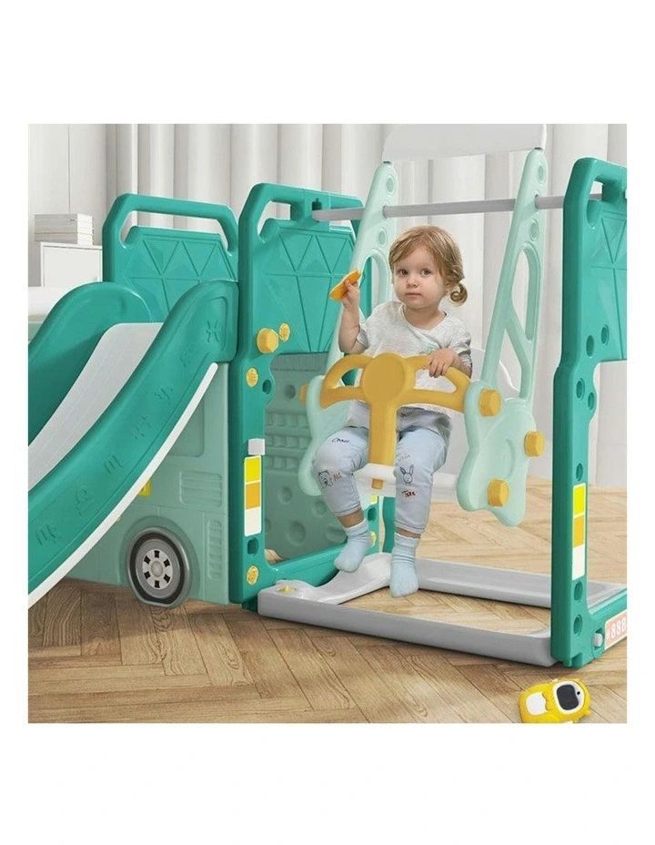 Lucas Baby Slider and Swing Play Center with Bus in Green image 6