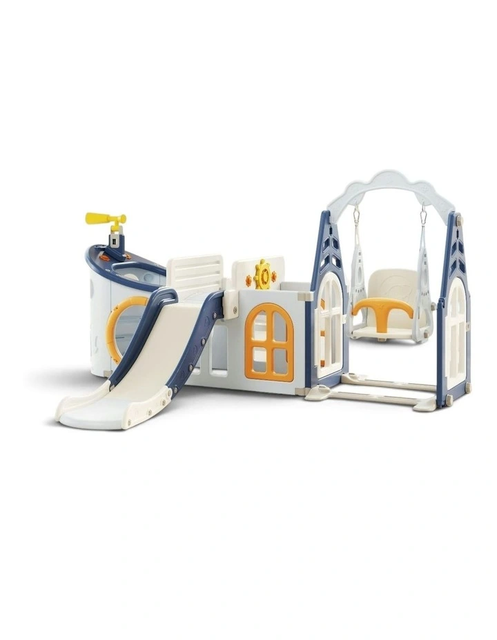 Hunter Pirate Ship Baby Slider Play Center in Blue image 1