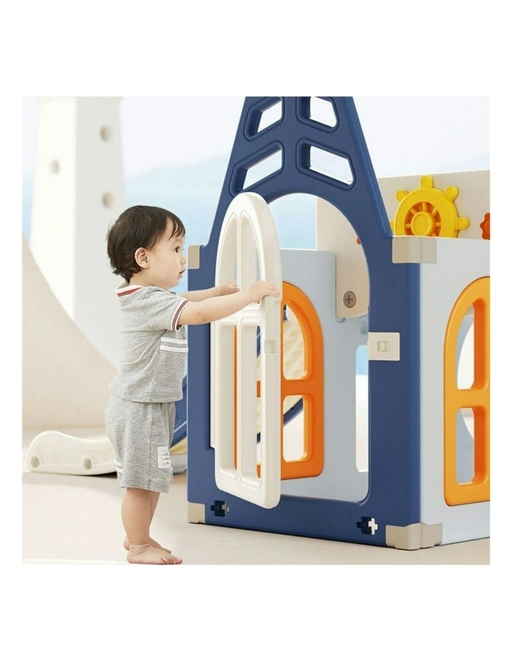 Hunter Pirate Ship Baby Slider Play Center in Blue image 4