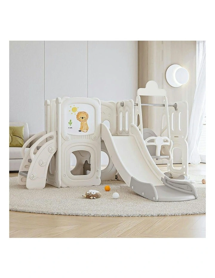 All 4 Kids Joyce Baby Slider and Swing Play Center with Easel image 1