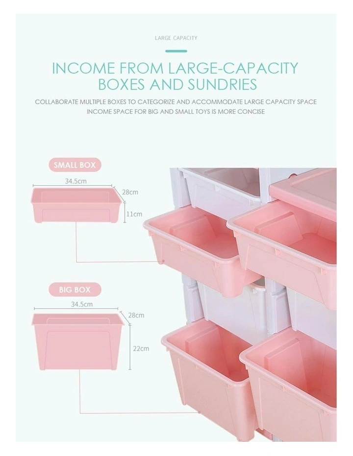 Hannah Combined Storage Unit in Pink image 2
