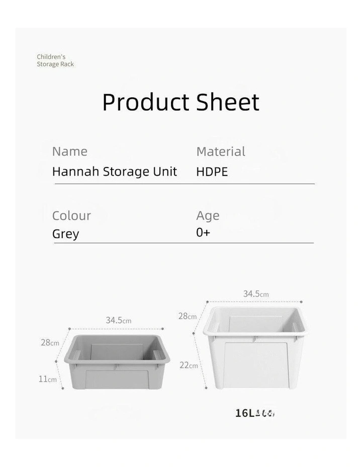 Hannah Combined Storage Unit in Grey image 2