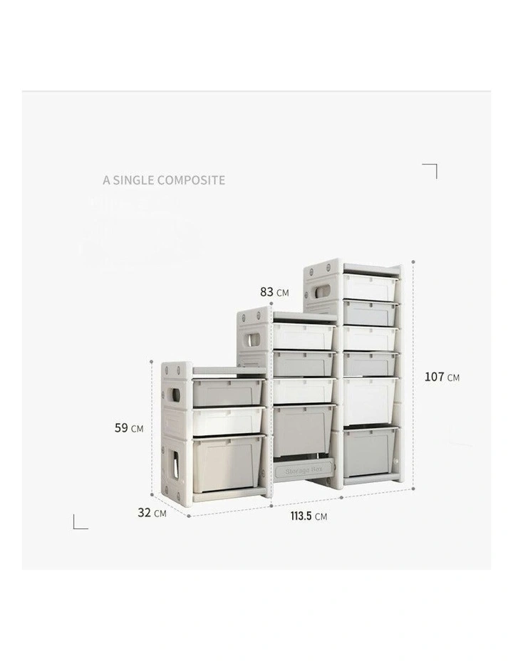 Hannah Combined Storage Unit in Grey image 6