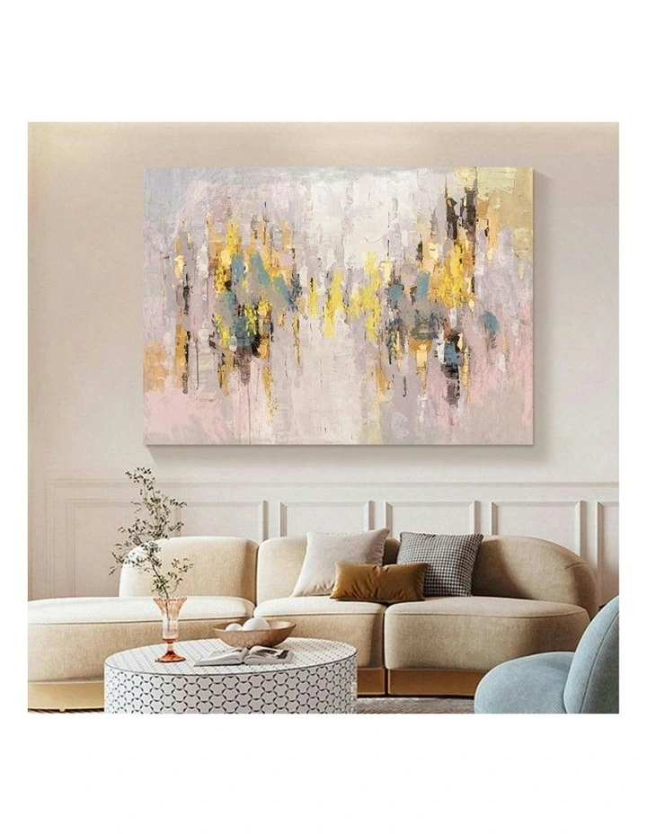 Modern Abstract Oil Hand Painted Wall Art With Frame 018 in Multi image 1