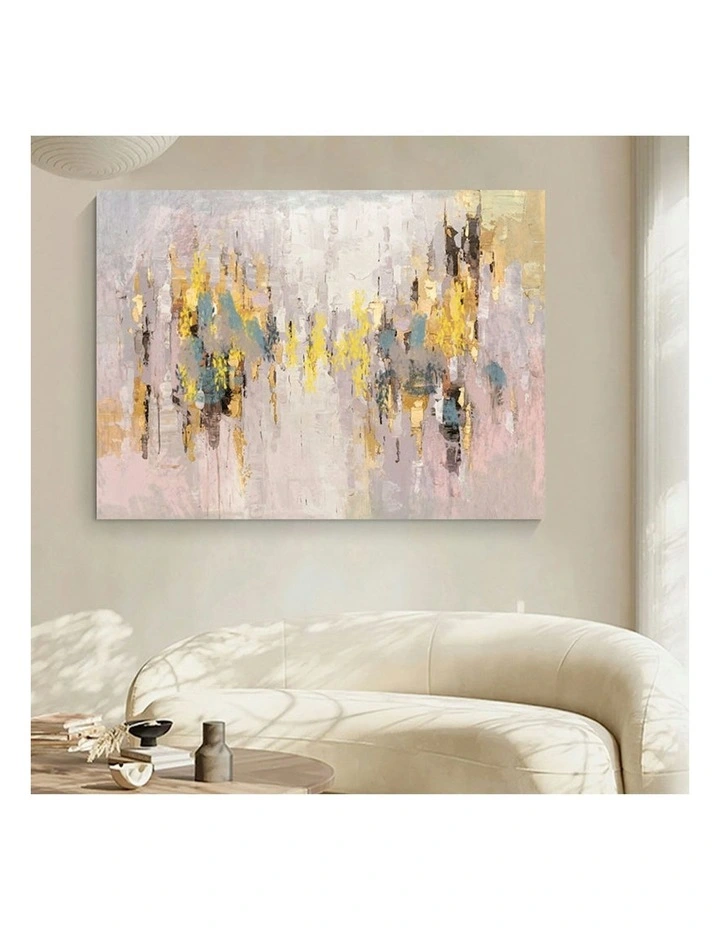 Modern Abstract Oil Hand Painted Wall Art With Frame 018 in Multi image 3