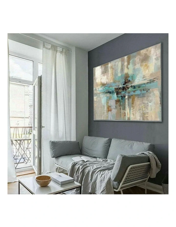 Modern Abstract Oil Hand Painted Wall Art With Frame 020 in Multi image 2