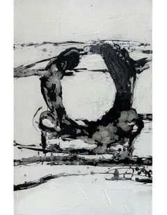 Modern Abstract Oil Hand Painted Wall Art With Frame 021 in Multi