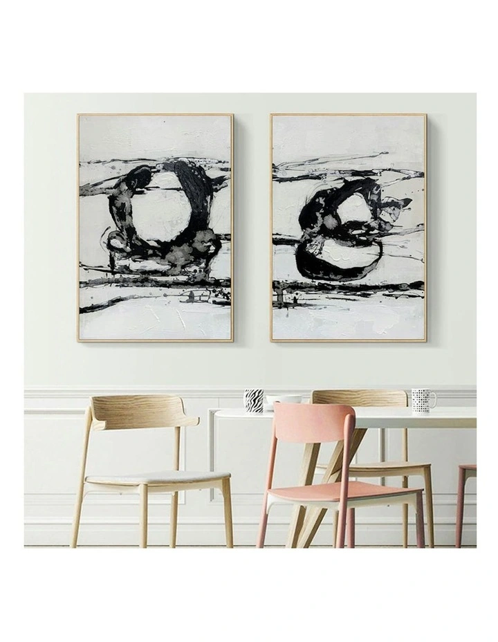 Modern Abstract Oil Hand Painted Wall Art With Frame 021 in Multi image 7