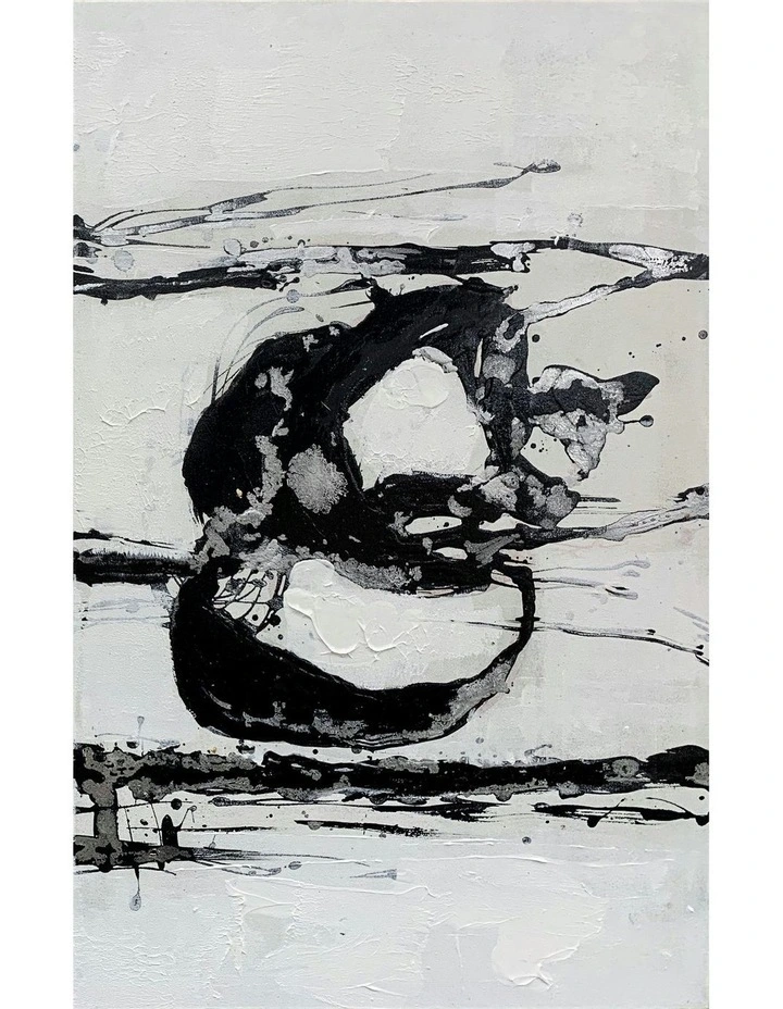 Modern Abstract Oil Hand Painted Wall Art With Frame 022 in Multi image 1