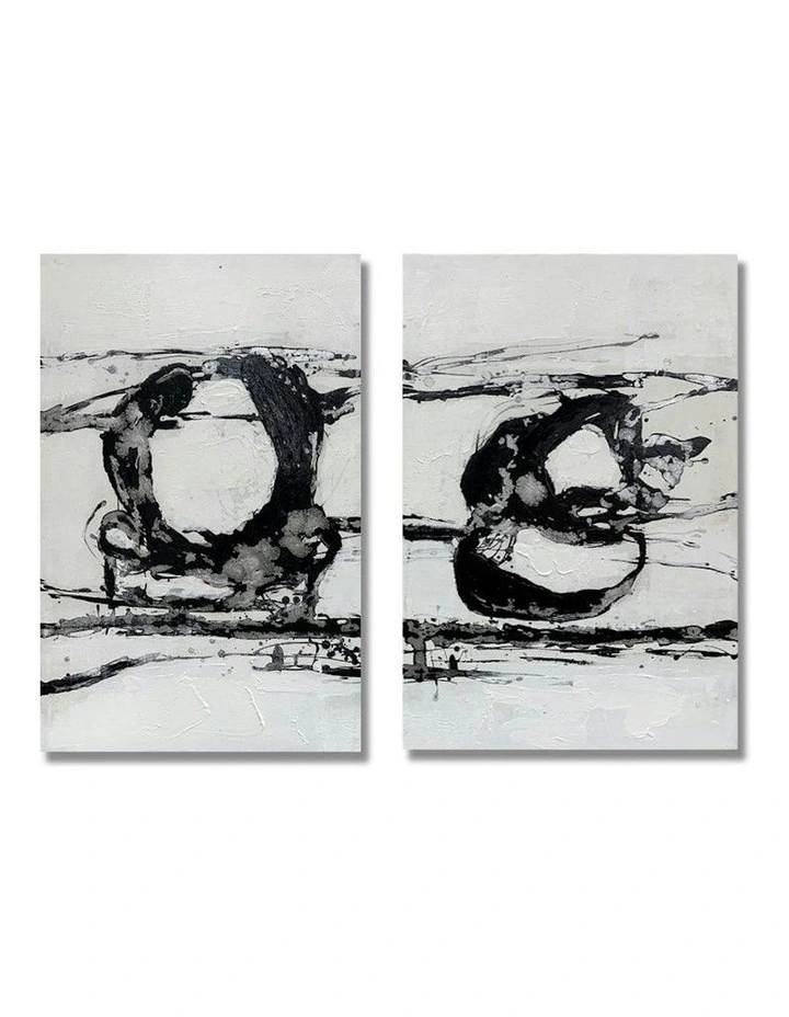 Modern Abstract Oil Hand Painted Wall Art With Frame 022 in Multi image 5