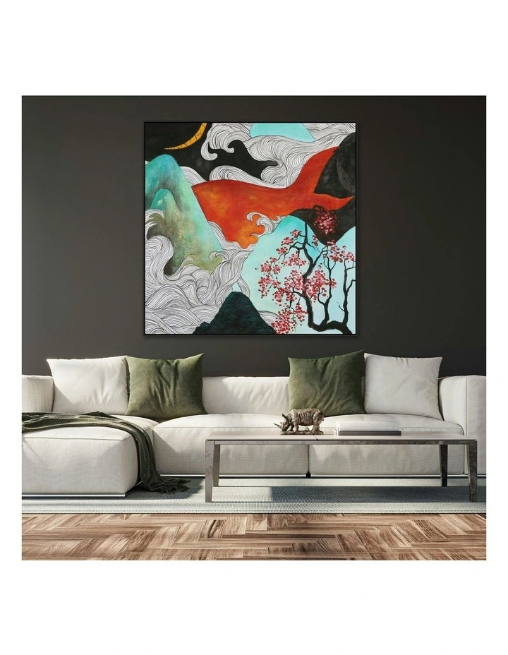 Modern Abstract Oil Hand Painted Wall Art With Frame 003 in Multi image 3