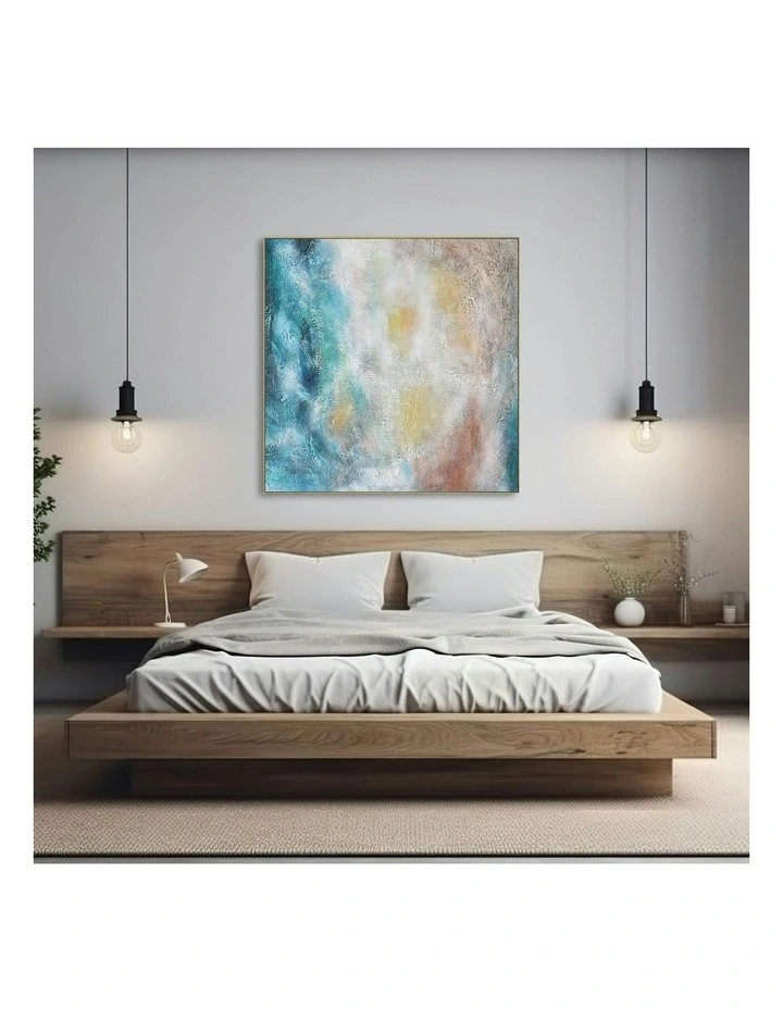 Modern Abstract Oil Hand Painted Wall Art With Frame 005 in Multi image 3