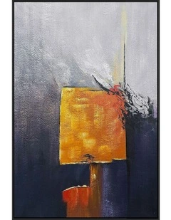 Modern Abstract Oil Hand Painted Wall Art With Frame 010 in Multi