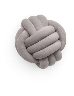 Nordic Style Soft Velour Knot Ball in Grey