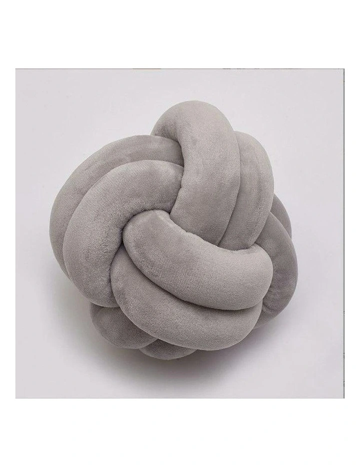 Nordic Style Soft Velour Knot Ball in Grey image 2