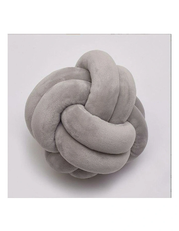 Nordic Style Soft Velour Knot Ball in Grey image 3
