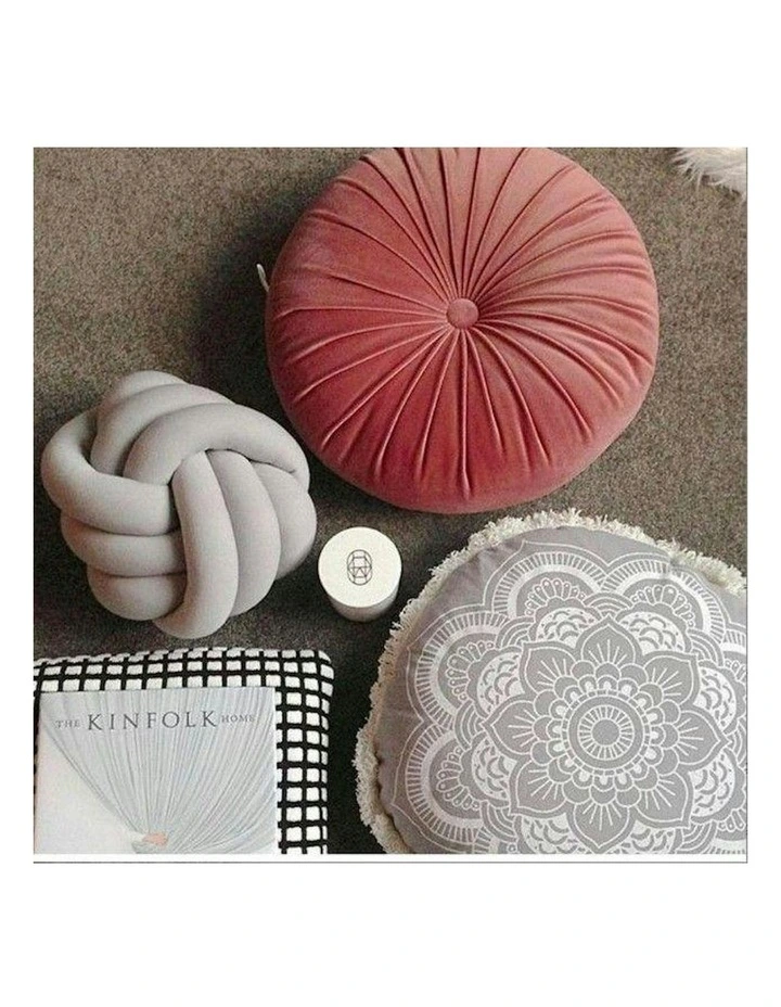 Nordic Style Soft Velour Knot Ball in Grey image 3