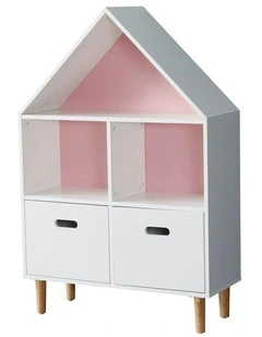 Low Kids Bookcase Storage Unit in White