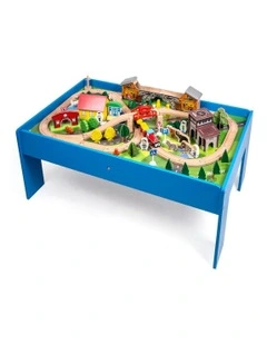 90 Pieces Train Set With Table in Multi