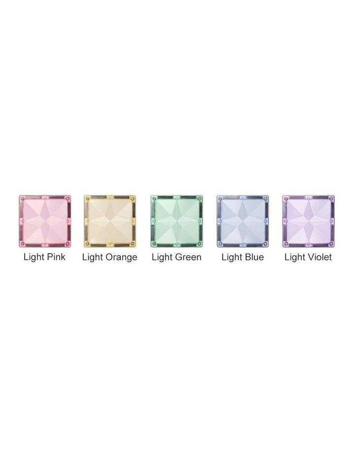 Magnetic Tile 108 Piece in Pastel image 3