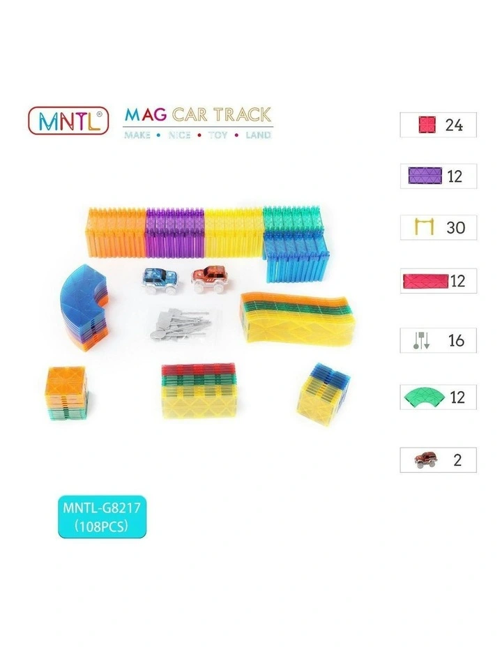 Magnetic Car Track Set 108 Pieces image 7
