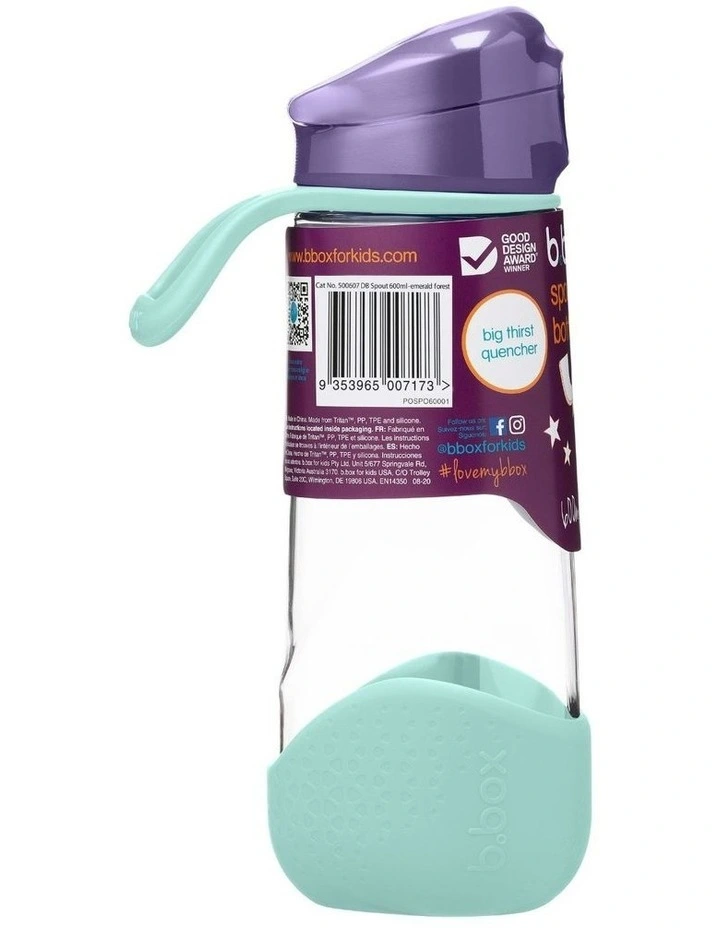 Sport Spout Bottle 600ml in Lilac Pop image 2
