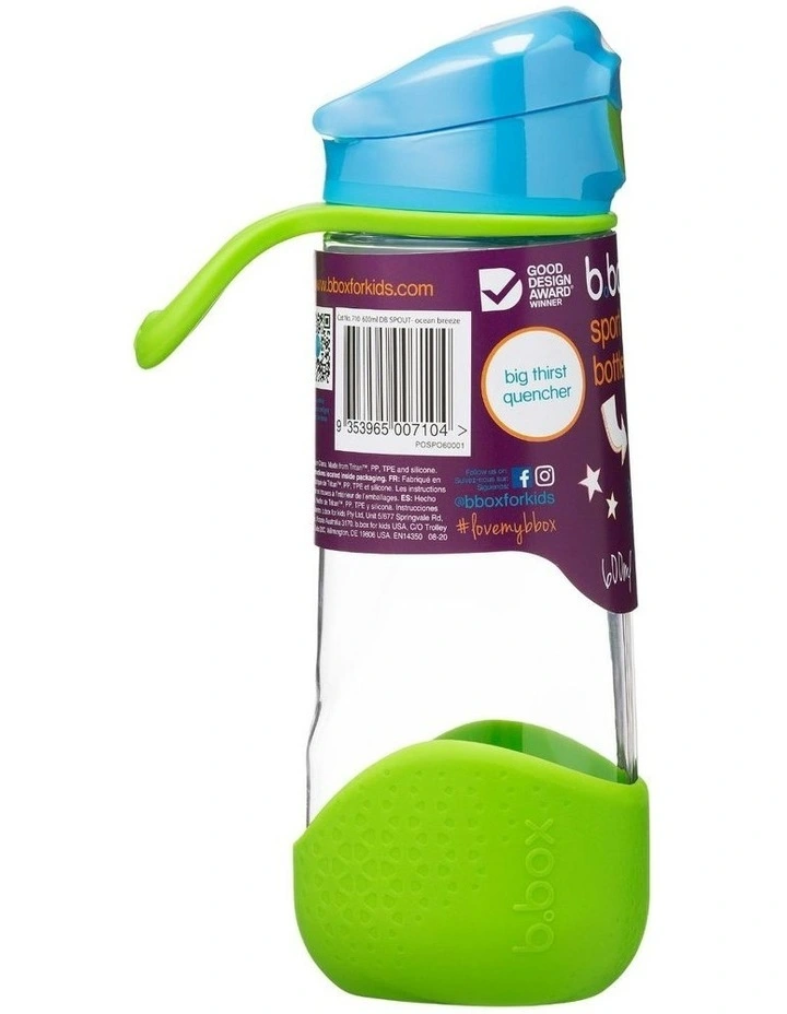 Sport Spout Bottle 600ml in Ocean Breeze image 2