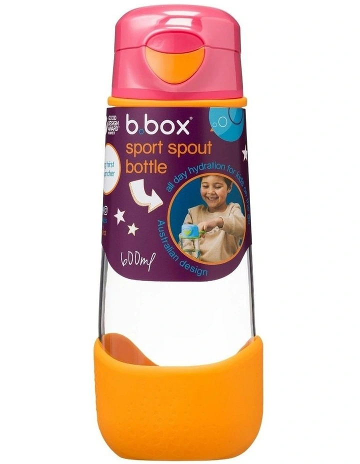 Sport Spout Bottle 600ml in Strawberry Shake image 1