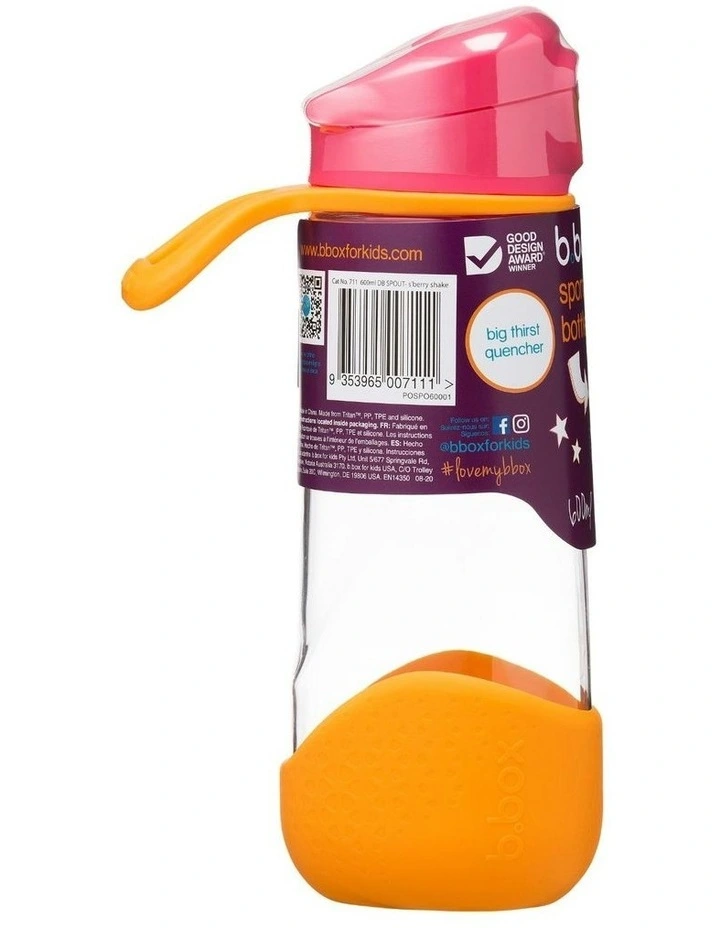 Sport Spout Bottle 600ml in Strawberry Shake image 2