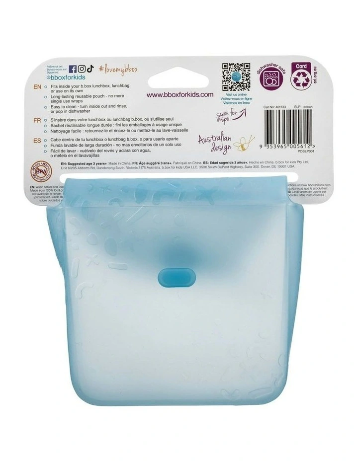 Silicone Lunch Pocket in Ocean image 2