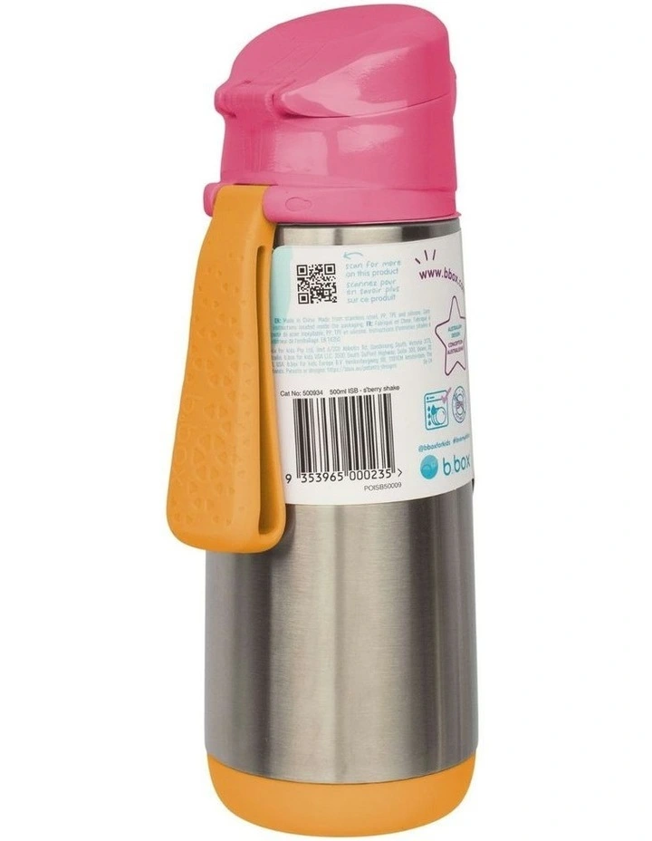 Insulated Sport Spout Bottle 500ml in Strawberry Shake image 4