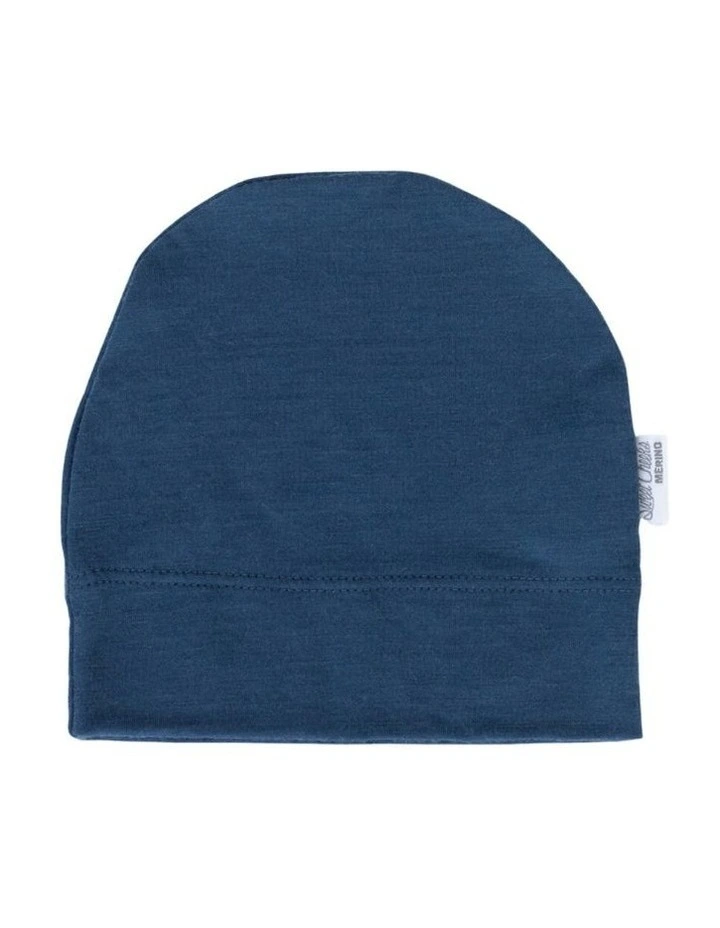 Baby Merino Beanie in Navy image 1