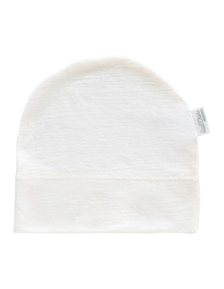Baby Merino Beanie in Vanilla image 1