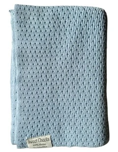 Knit Blanket in Light Blue