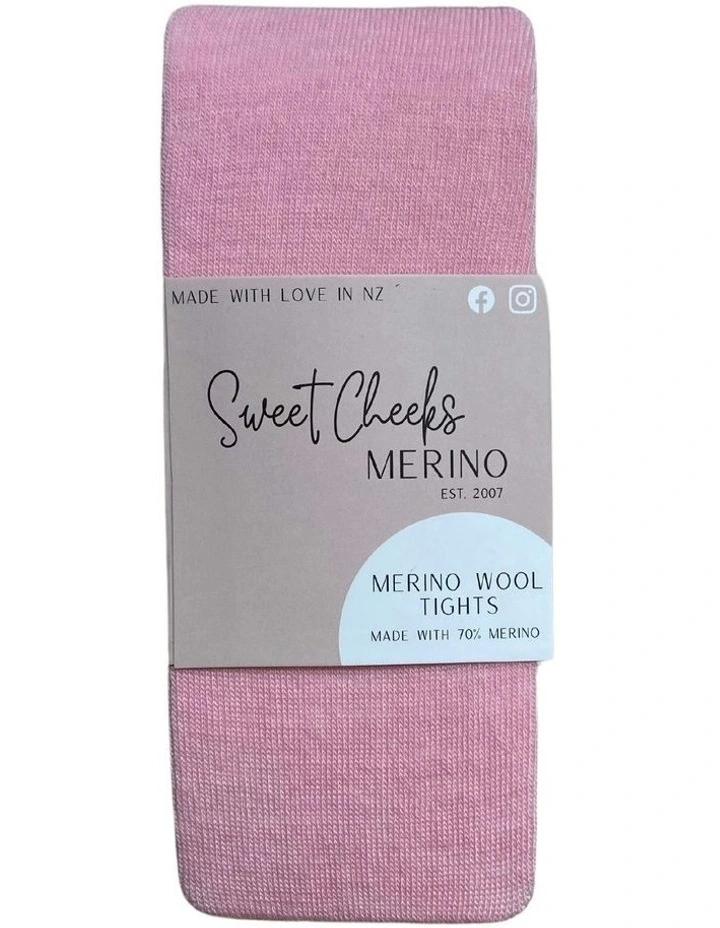 Merino Tights in Pink image 1