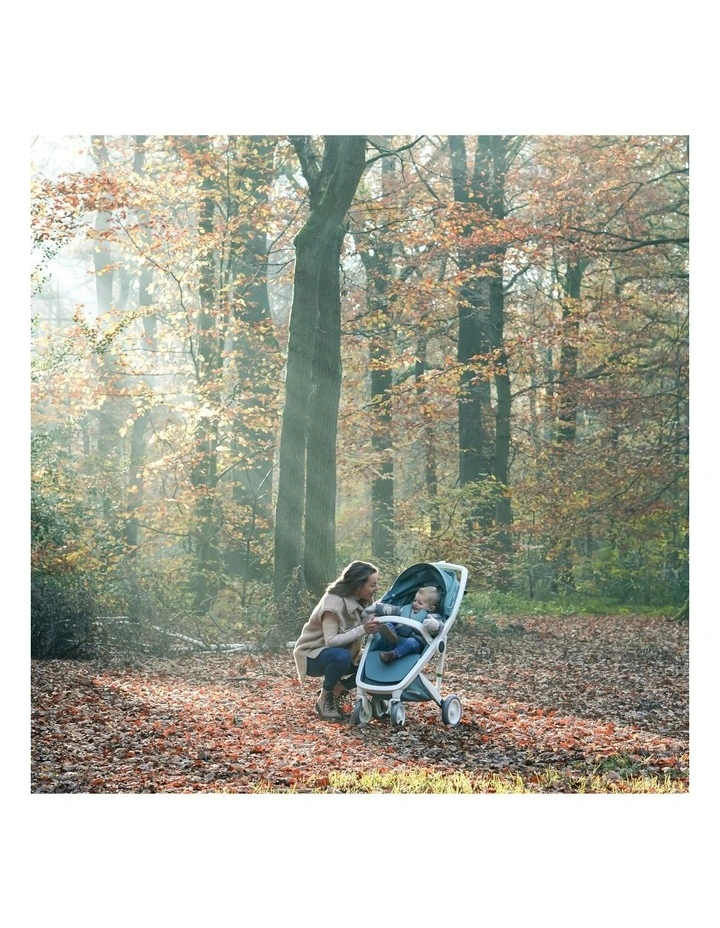 Classic Stroller in White/Sage image 3