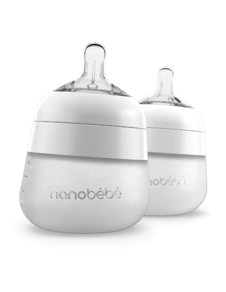 Flexy Silicone Bottle 150ml 2 Pack in White image 1