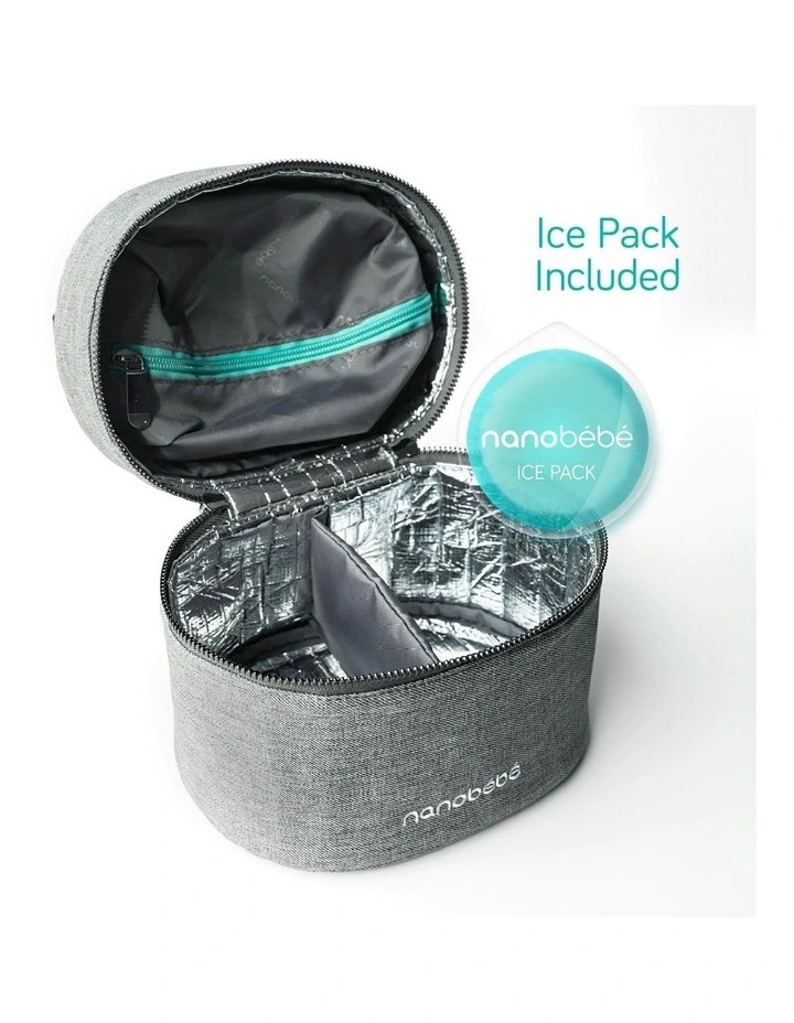 Deluxe Baby Bottle Cooler Bag in Grey image 2