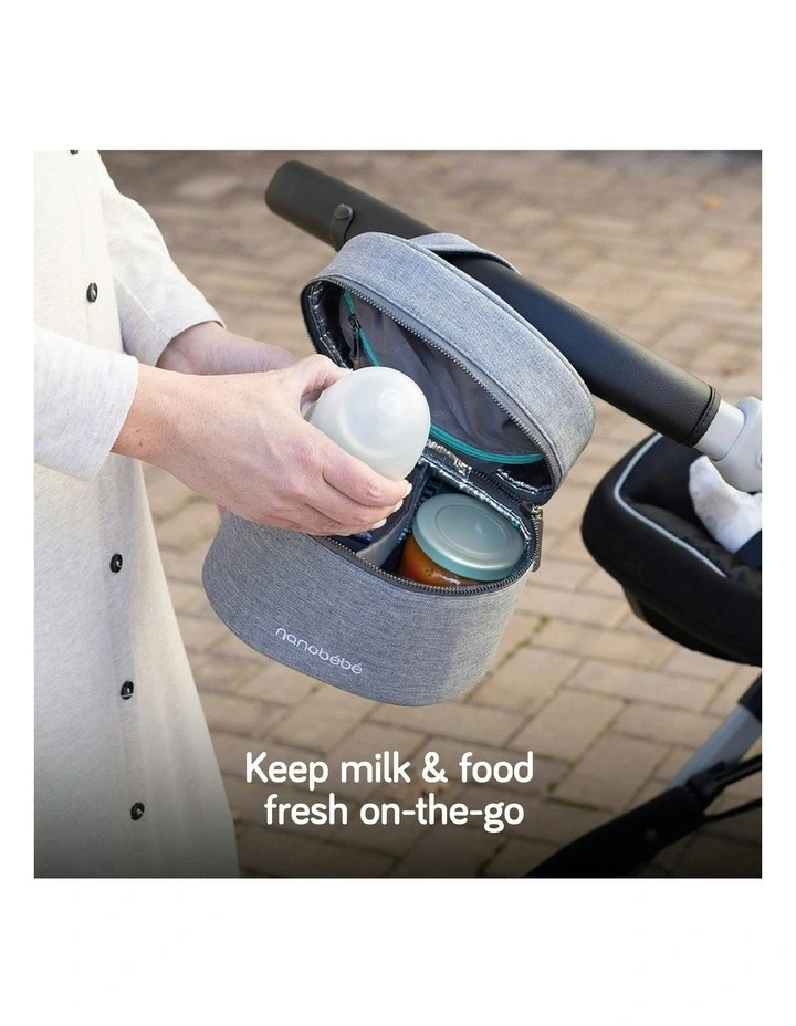 Deluxe Baby Bottle Cooler Bag in Grey image 4