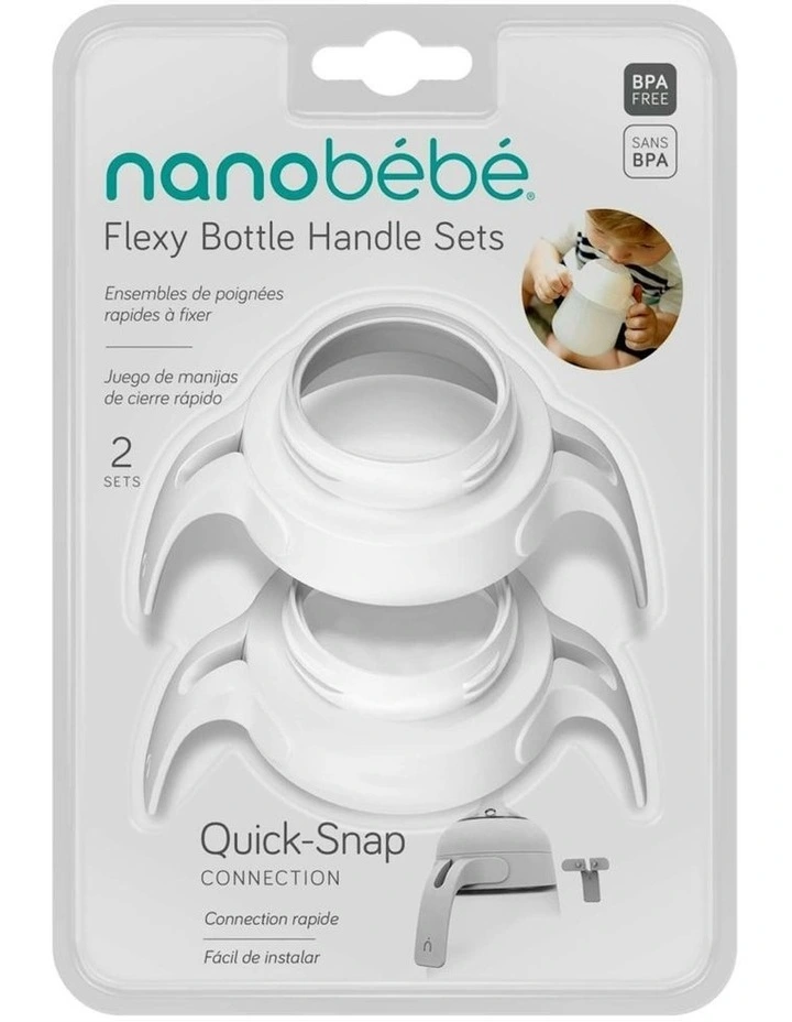 Silicone Bottle And Handle Bundle in White image 3