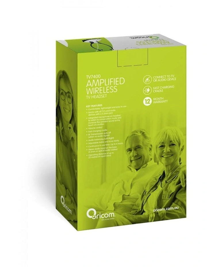 Amplified Wireless Headset With Fast Charging Cradle TV7400 image 4