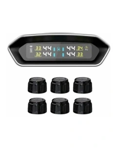 TPS10-6E Real Time Tyre Pressure Monitoring System 6 External Sensors in Black