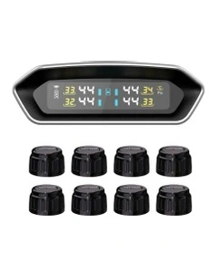 TPS10-8E Real Time Tyre Pressure Monitoring System 4 External Sensors in Black